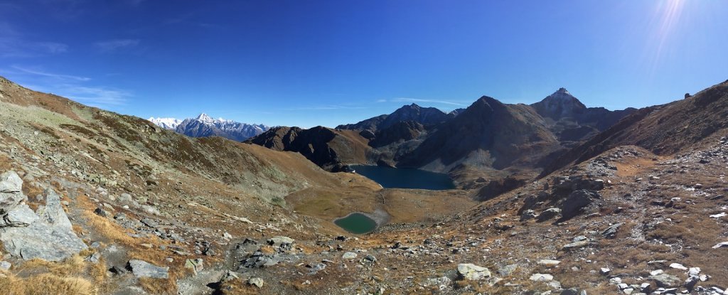 Chandolin, Pas de l'Illsee, Waschsee, Illsee, Lac noir, Illpass, La Grande Remointse, Chandolin (07.10.2017)