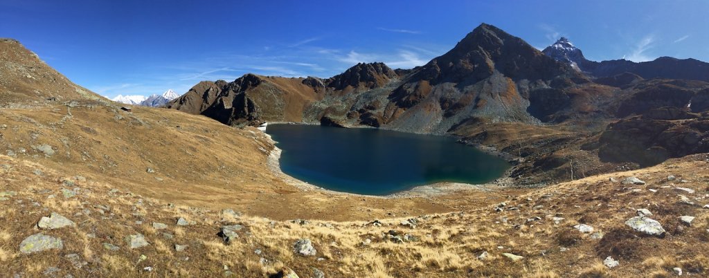 Chandolin, Pas de l'Illsee, Waschsee, Illsee, Lac noir, Illpass, La Grande Remointse, Chandolin (07.10.2017)