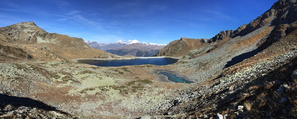 Chandolin, Pas de l'Illsee, Waschsee, Illsee, Lac noir, Illpass, La Grande Remointse, Chandolin (07.10.2017)