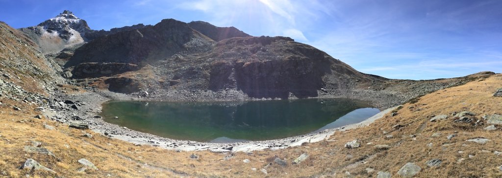 Chandolin, Pas de l'Illsee, Waschsee, Illsee, Lac noir, Illpass, La Grande Remointse, Chandolin (07.10.2017)