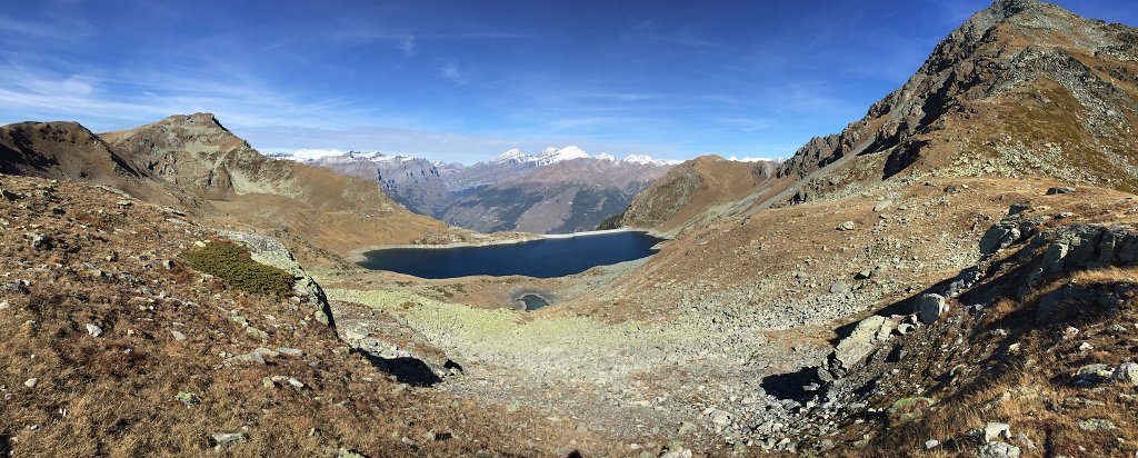 Chandolin, Pas de l'Illsee, Waschsee, Illsee, Lac noir, Illpass, La Grande Remointse, Chandolin (07.10.2017)