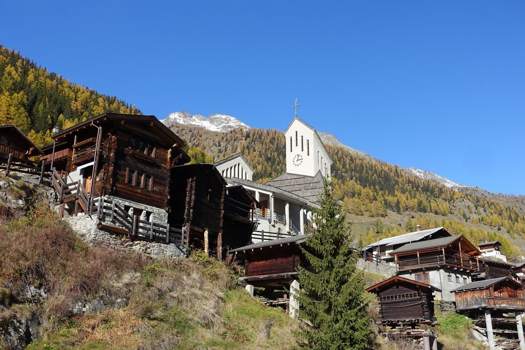 Blatten, Tellialp, Schwarzsee, Fafleralp, Eisten (28.10.2017)