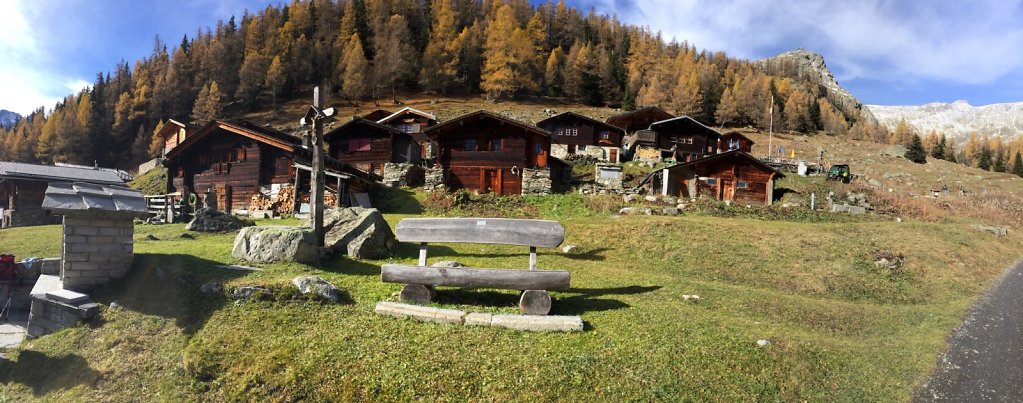 Blatten, Tellialp, Schwarzsee, Fafleralp, Eisten (28.10.2017)