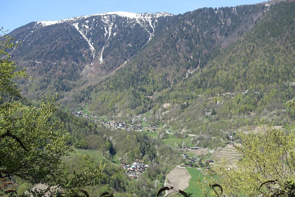 Martigny-Croix, Les Ecoteaux, Chemin-Dessus, Haut de Bovernier, Martigny-Croix (21.04.2018)