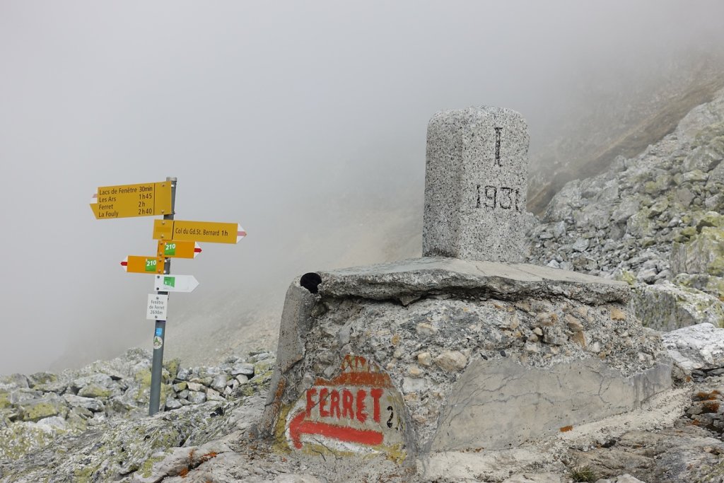 St-Bernard, Col des Chevaux, Bastillon, Lac de Fenêtre, Fenêtre de Ferret (21.09.2019)