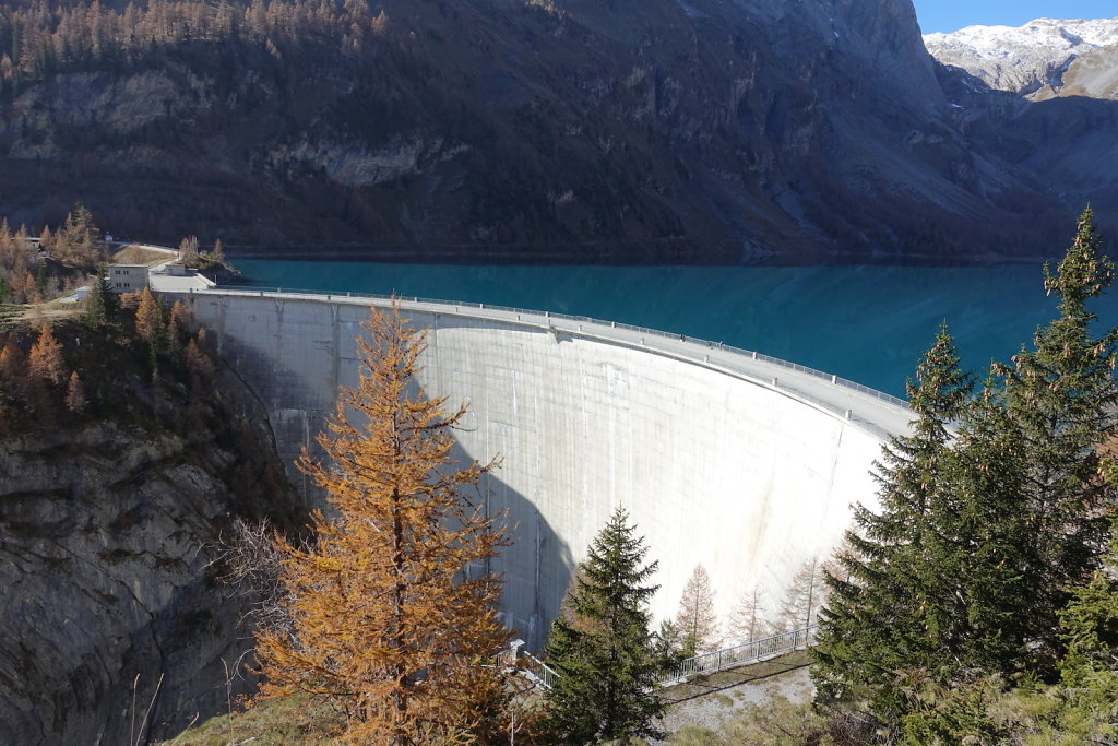 Bisse d'Ayent (Samarin), Barrage de Tseuzier (09.11.2020)