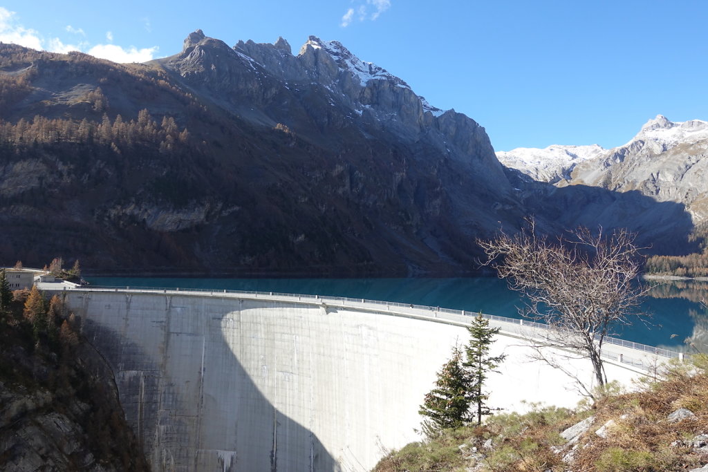 Bisse d'Ayent (Samarin), Barrage de Tseuzier (09.11.2020)