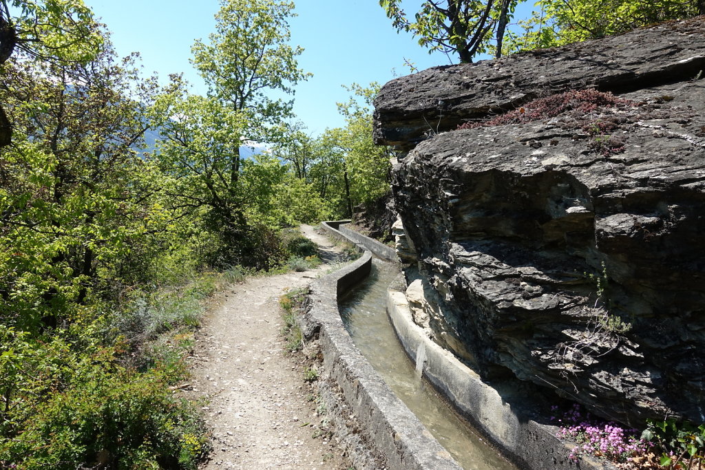 Les Planisses, Bisse du Sillonin, Icogne, Lens, Christ-Roi, Grand Bisse de Lens, Chelin, Bisse du Sillonin (03.05.2021)